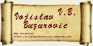Vojislav Buzurović vizit kartica